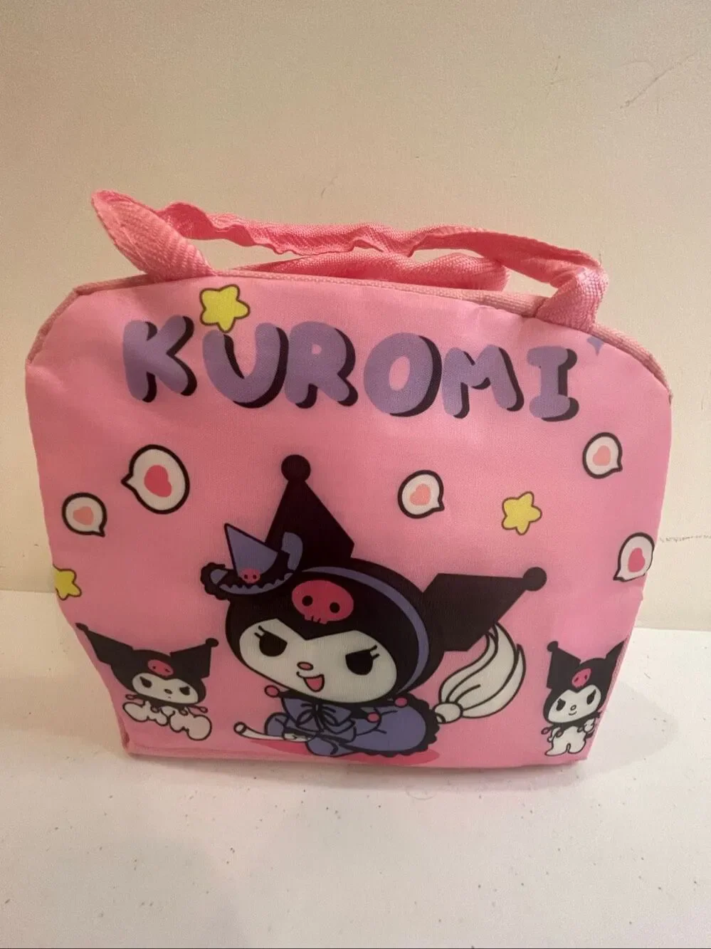 Kuromi lunch bag with fork and spoon set NWT insulated
